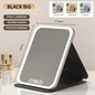 Zonyin Hot Selling LED Light Cosmetic Mirror Portable Folding Desktop Vanity Mirror Foldable Desktop Makeup Mirror for Women