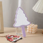 Zonyin Creative Personalized New Year's Gift Cartoon Christmas Tree Silver Finish Handheld Portable Makeup Mirror for Women