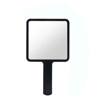 Zonyin Compact ABS Plastic Handheld Mirror Large Square Single-Sided Vanity Cosmetic Mirror Personalized Cute Small Handle