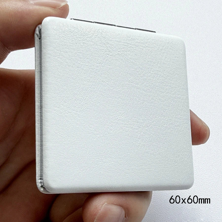 Zonyin Wholesale Hand Mirror Square Cosmetic Makeup Vanity Mirror Double Side Folding Pocket Heart Design Compact Mirror Custom