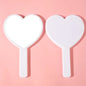 Zonyin Macaroon Color Portable Cosmetic Mirror with Cute Handle Plastic Hand-held Travel Mirror Customized Logo
