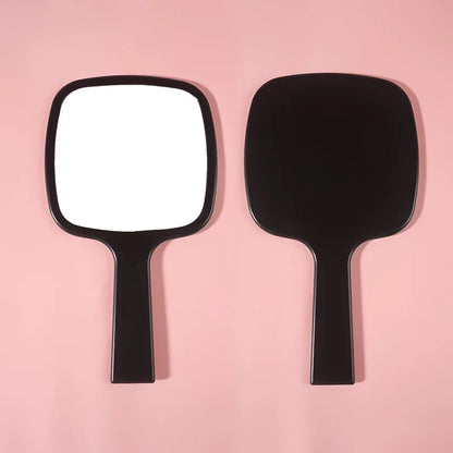 Zonyin Best Selling Large Square Hand Mirror Custom Logo Salon Barber Makeup Mirrors Handheld Mirror With Handle Makeup Tool