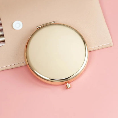 Zonyin Customizable 70mm Round Cosmetic Desktop Mirror Portable with Dual Sides and Magnifying Feature Small Size D-shaped