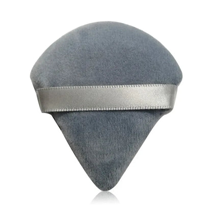 Zonyin Top Seller Triangle Powder Puff Makeup Sponge Soft Velour Cosmetic Puff Black Velvet Loose Powder Puffs for Face
