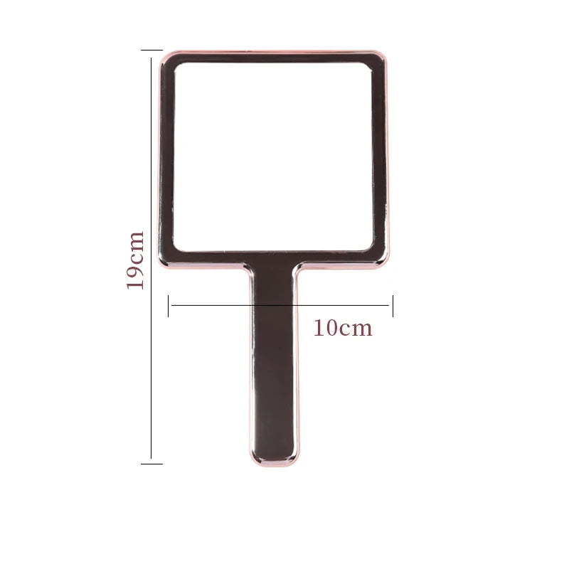 Zonyin Wholesale Square Electroplated Cosmetic Mirror Water Ripples Handheld Silver Pocket Makeup Mirror with Customized logo