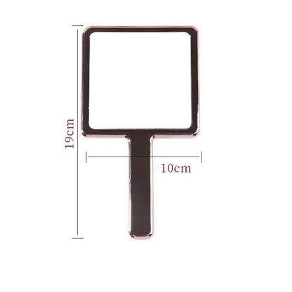 Zonyin Wholesale Square Electroplated Cosmetic Mirror Water Ripples Handheld Silver Pocket Makeup Mirror with Customized logo