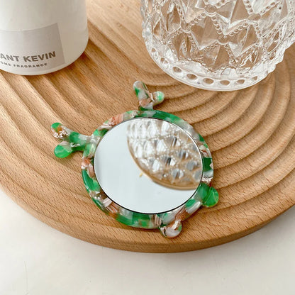 Zonyin Cute Marbled Acetate Small Pocket Cosmetic Mirror Portable Mini Travel Makeup Mirror Personalized Wholesale Promotion