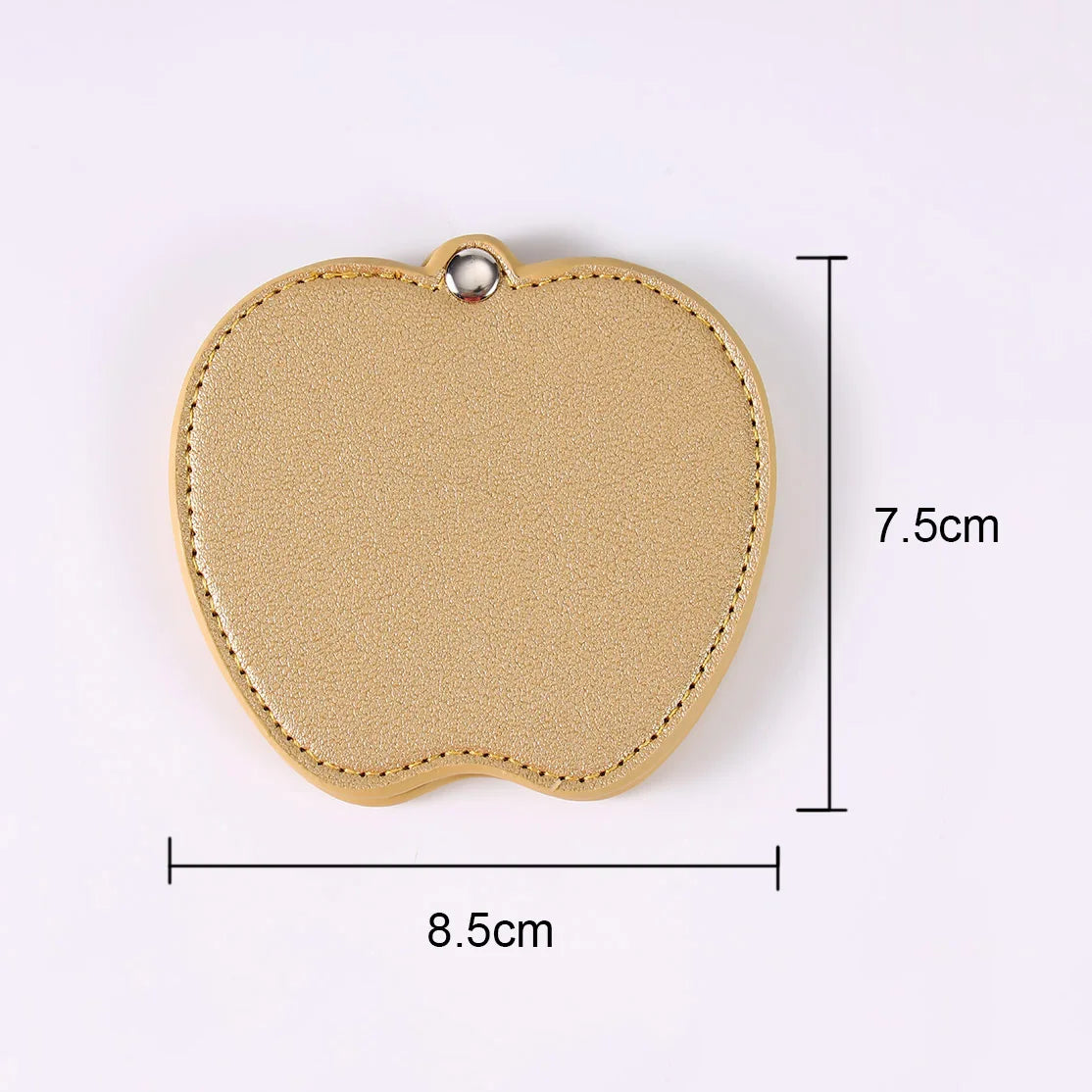 Zonyin Wholesale Gold Silver Apple Designed Travel Makeup Mirror Custom Logo Portable Small Pocket Mirrors for Christmas Gifts