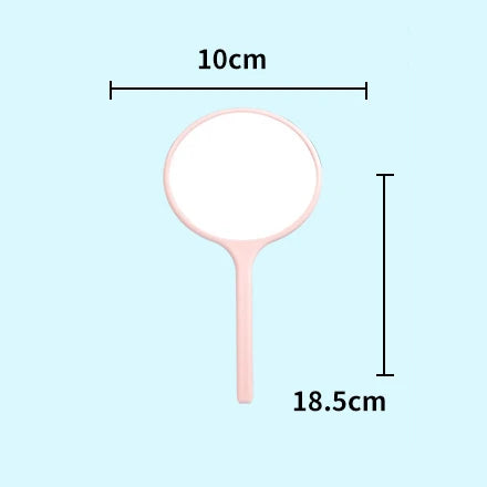 Zonyin Custom Logo Small Handheld Makeup Mirror ABS Plastic Handle Compact Cosmetic Mirror for Women Personalization Feature