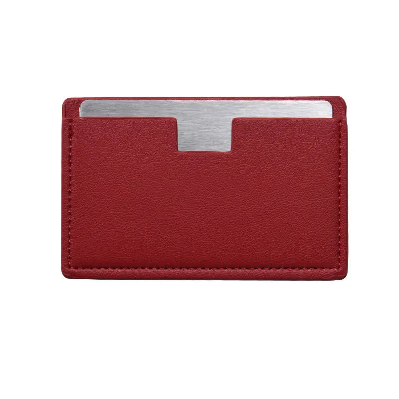 Zonyin Wholesale Rectangle Pull-out Design Travel Makeup Stainless Steel Mirror Custom Your Brand Logo With Pu Leather Case