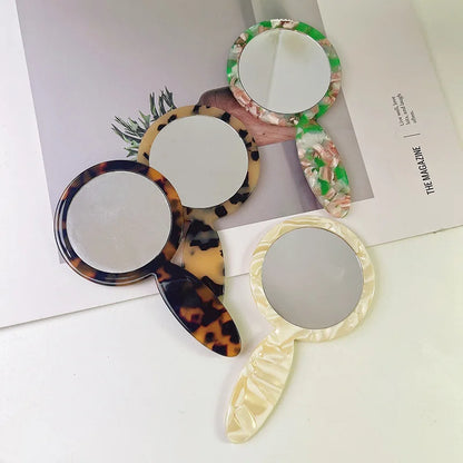 Zonyin Retro Acetic Round Pocket Mirror Cute Handheld Portable Makeup Vanity Mirror for Women and Girls Personalized Features