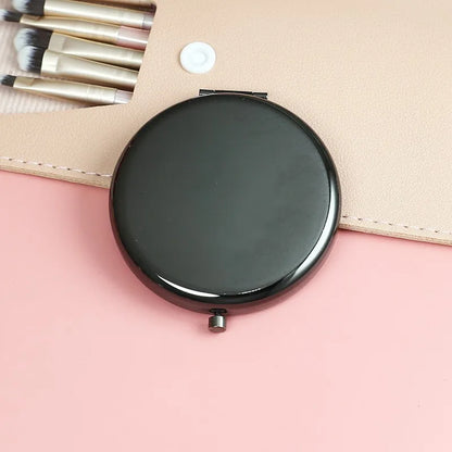 Zonyin Customizable 70mm Round Cosmetic Desktop Mirror Portable with Dual Sides and Magnifying Feature Small Size D-shaped