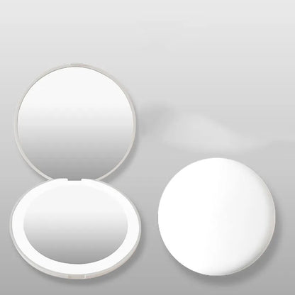 Zonyin Magnified Round Pocket Led Light Mirror Portable Foldable Mini Small Makeup Mirror With Led Light