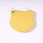Zonyin Customized Personalized Logo Pu Leather Glass Mirror Lovely Black Bear Shaped Pocket Makeup Mirrors for Travel