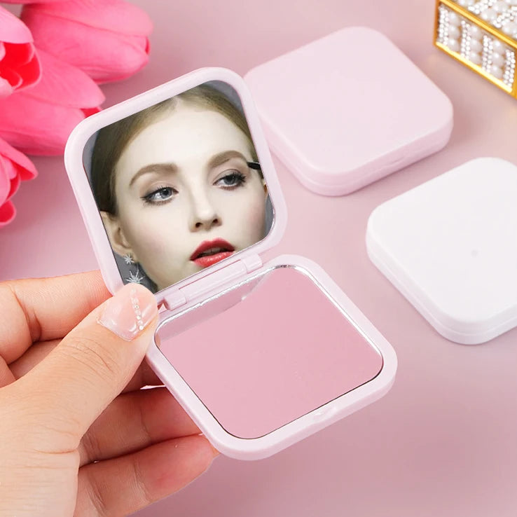 Zonyin High Quality Promotional Gift Dual-sided Cosmetic Mirror 2X Small Plastic Pocket Mirror Makeup Mirror With Customized