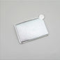 Zonyin Portable HD Single Personalized Stainless Steel Small Metal Makeup Mirror Customized Logo Gold Pu Leather Compact