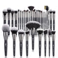 Wholesale 40 PCS Professional Makeup Brush Set Foundation Eye Shadow Concealer Powder Blusher Glossy Black Color Fan Brush Face