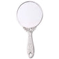 Zonyin Wholesale Plastic Handheld Makeup Mirror Oval Retro Travel Cosmetic Mirror with Portable Hand Held Mirror for Women Girls