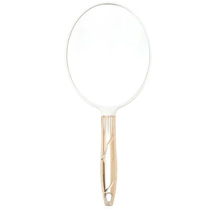Zonyin Wholesale Custom Vintage Plastic Square Oval Hand Held Makeup Mirror European Retro Handheld Portable Cosmetic Mirror