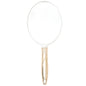 Zonyin Wholesale Custom Vintage Plastic Square Oval Hand Held Makeup Mirror European Retro Handheld Portable Cosmetic Mirror