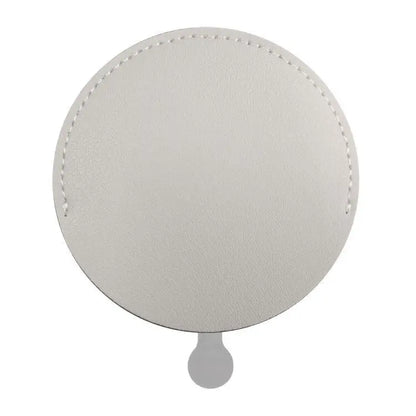 Zonyin Wholesale Cheap Gold Round Pull-out Makeup Pocket Mirror Private Label Pu Leather Metal Mirror for Travel
