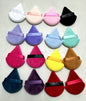 Zonyin LOW MOQ Custom Logo Label Package Cosmetic Puff Super Soft Velvet Heart Round Triangle Powder Puff for Make up