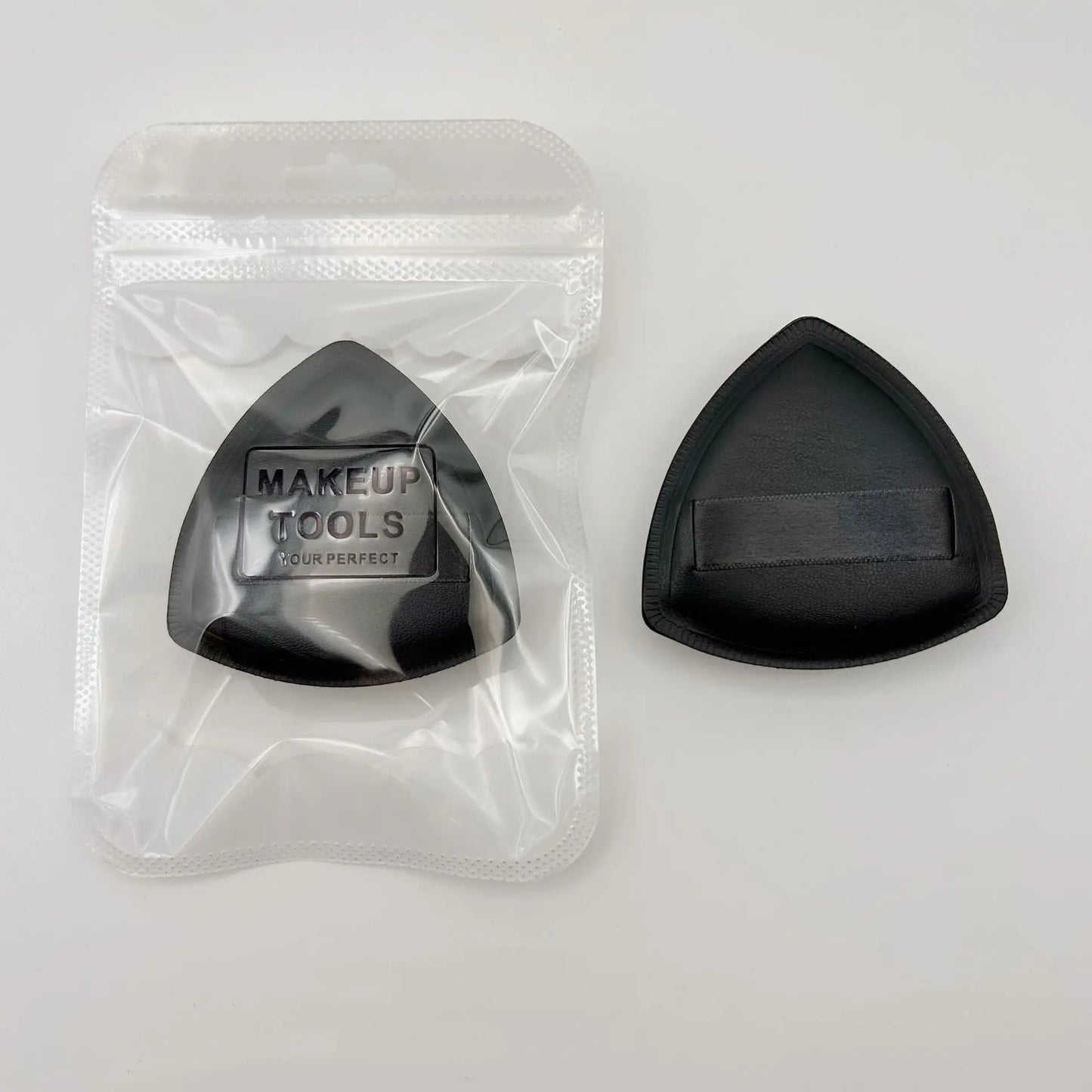Zonyin Custom Makeup Sponge Puff Super Soft Pu Leather Cosmetic Puff Sponge Black Color Foundation Powder Makeup Puff With Box