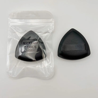 Zonyin Custom Makeup Sponge Puff Super Soft Pu Leather Cosmetic Puff Sponge Black Color Foundation Powder Makeup Puff With Box