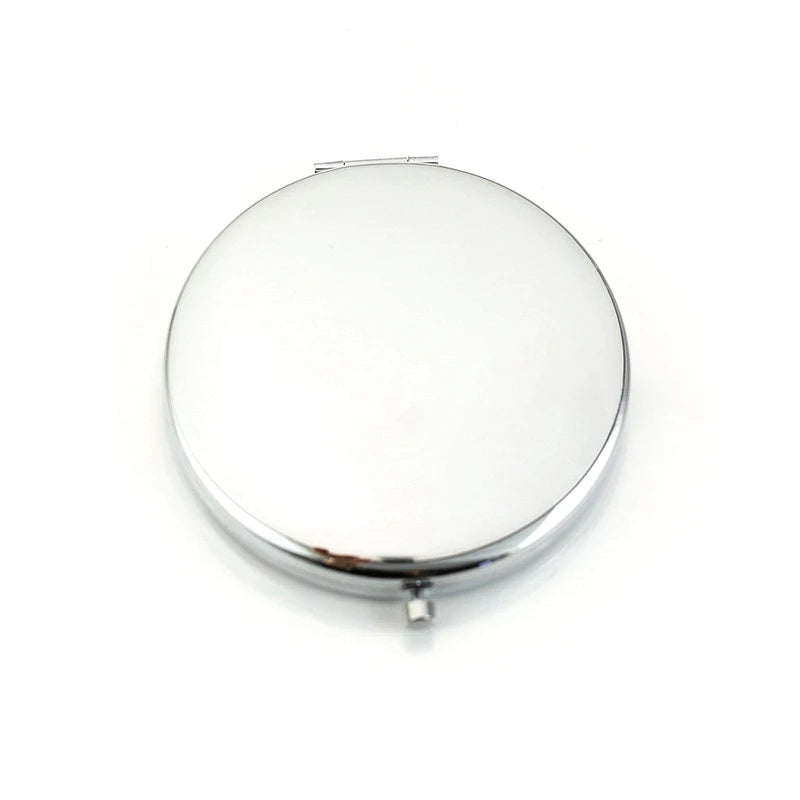 Zonyin Customized Logo Double Sided Compact Metal Cosmetic Mirror New Style Small Pocket Wedding Souvenirs Makeup Mirror