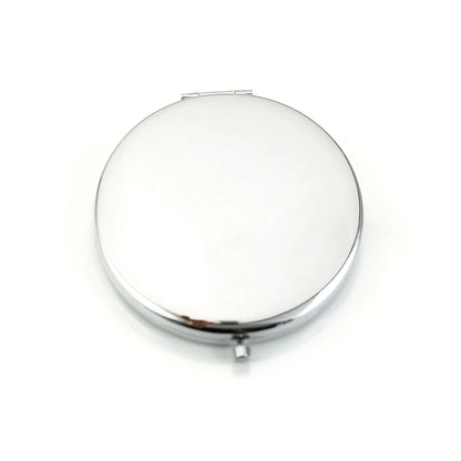 Zonyin Customized Logo Double Sided Compact Metal Cosmetic Mirror New Style Small Pocket Wedding Souvenirs Makeup Mirror