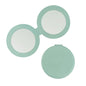 Zonyin Dual Sided 2X Magnification Small Glass Mirror Square Folding Pu Leather Handheld Cosmetic Pocket Mirror for Women Girl