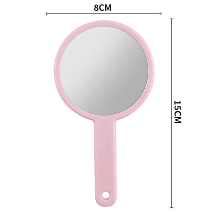 Zonyin Double Sided Round Makeup Mirror Portable Mini Handheld Cosmetic Mirror with Cute Handle Compact Vanity Mirror for Travel