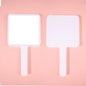 Zonyin Plastic Makeup Mirror Square Hand Held Single Side Mirrors Customized Logo Handheld Cosmetic Mirror With Handle