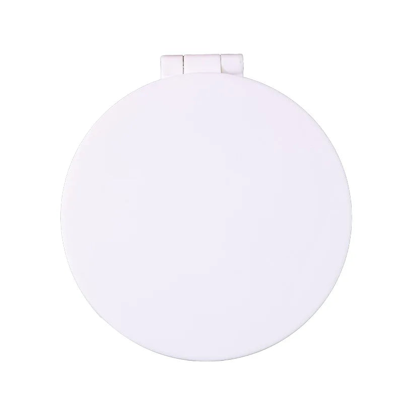 Zonyin Double-Sided Pink Small Round ABS+Glass Cosmetic Mirror Cute Compact Mini Pocket Travel Mirror With Customized Logo