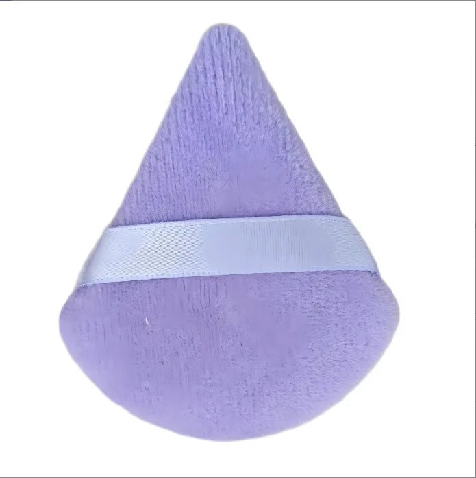 Wholesale Custom Logo Beauty Tool Cotton Makeup Setting Powder Puffs Velvet Cosmetic Puff Face Soft Velour Triangle Powder Puffs
