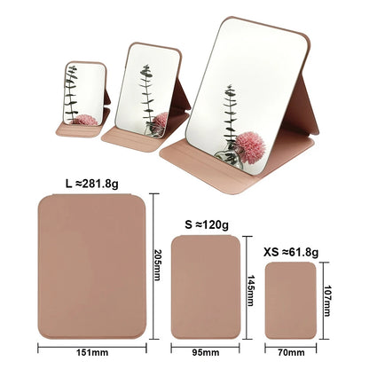 Zonyin High Quality Pu Leather Pocket Mirror LOW MOQ Custom Embossed Logo Folding Portable Travel Makeup Mirror for Women