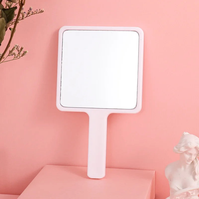 Zonyin Custom logo Square Small Hand Held Cosmetic Mirror Hot Selling Portable Handheld Makeup Mirror for Travel with OEM/ODM