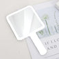 Zonyin Custom logo Big Size Handheld Cosmetic Mirror Travel Portable Handle Hand Beauty Vanity Makeup Mirror for Women Gifts