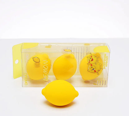 Zonyin Hot Sales 3 Packs Fruit Makeup Sponge Set Soft Latex Free Beauty Sponge Blender Face Cosmetic Sponge for Make up