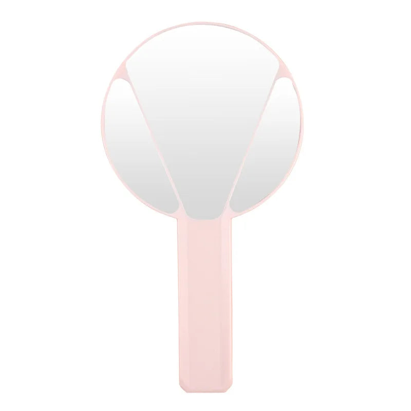 Zonyin Wholesale Handheld Single Sided Travel Mirror Customized Logo Plastic Handle Mirror HD Makeup Mirror Girls Portable Cute