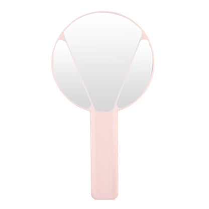 Zonyin Wholesale Handheld Single Sided Travel Mirror Customized Logo Plastic Handle Mirror HD Makeup Mirror Girls Portable Cute