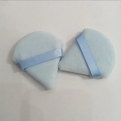 Zonyin Top Seller Triangle Powder Puff Makeup Sponge Soft Velour Cosmetic Puff Black Velvet Loose Powder Puffs for Face