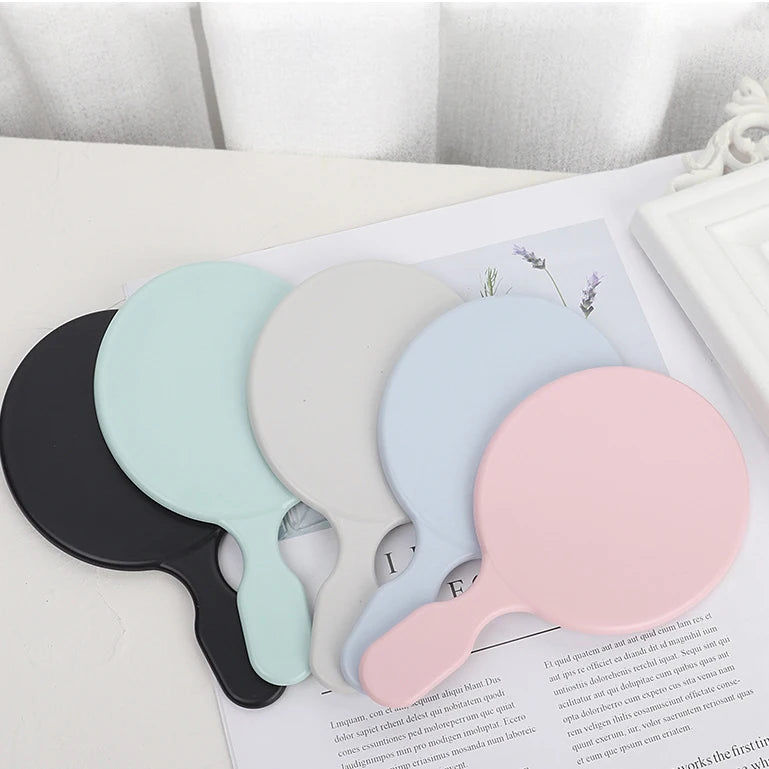 Zonyin High Quality Plastic Hand Held Cosmetic Mirror for Girls Cute Kids Handheld Travel Mirror Custom Makeup Mirror with Logo