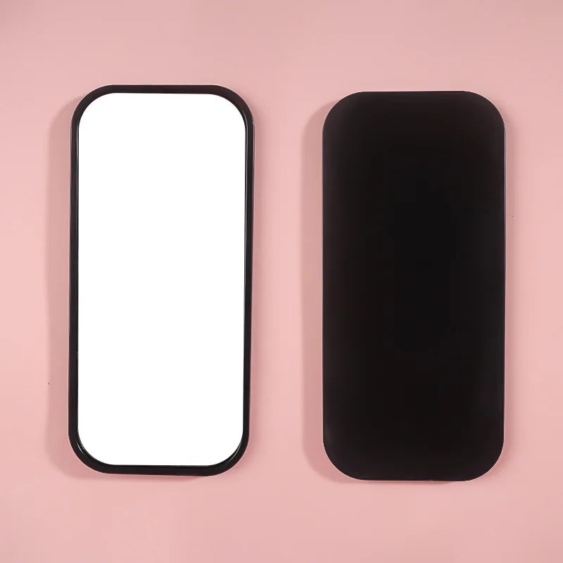 Zonyin Wholesale Promotion Portable Handheld Square Cosmetic Makeup Mirror Plastic+Glass Travel Pocket Personalized Small Mirror