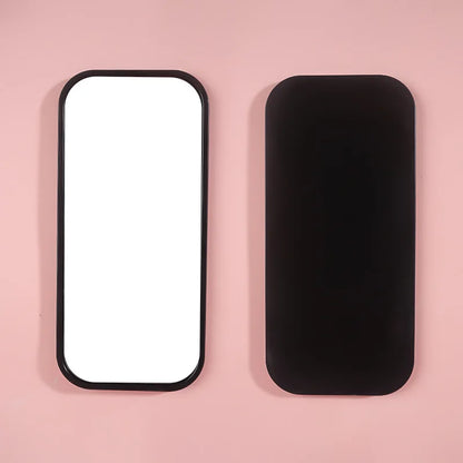 Zonyin Wholesale Promotion Portable Handheld Square Cosmetic Makeup Mirror Plastic+Glass Travel Pocket Personalized Small Mirror