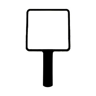 Zonyin Custom logo Big Size Handheld Cosmetic Mirror Travel Portable Handle Hand Beauty Vanity Makeup Mirror for Women Gifts