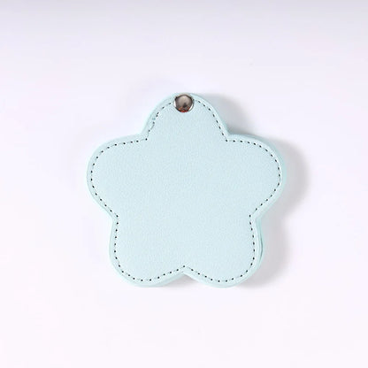 Zonyin Portable Gold Shiny Star-Shaped Compact Mirror Custom Silver Pu Leather Small Travel Cosmetic Mirrors with Private Logo