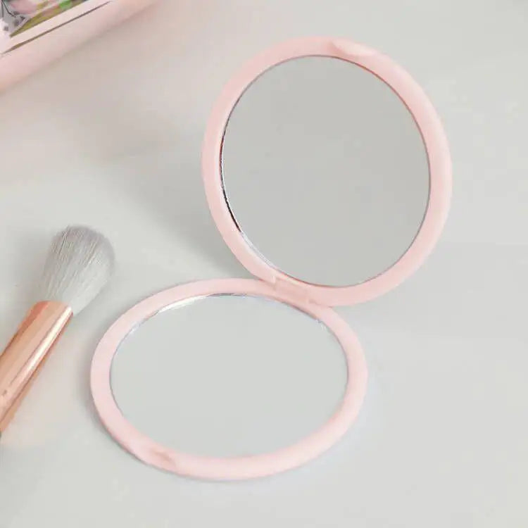 Zonyin Custom Logo Portable Pocket Travel Makeup Mirror Hot Selling Double-Sided Folding Cosmetic Mirror for Women