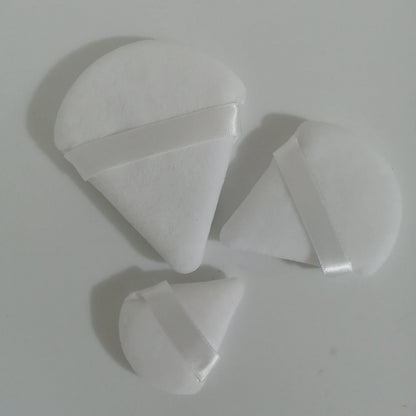 Zonyin Wholesale 3pcs Black Velvet Triangle Powder Puff Custom Logo Soft Mini Large Face Powder Puff for Make up
