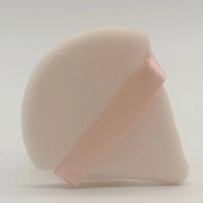 Zonyin Hot Selling Customized Cosmetic Flocking Heart Puff Velvet Makeup Loose Powder Puff Triangle Soft Dry Use